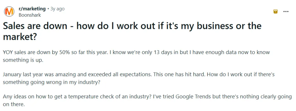 subreddit example - problem language